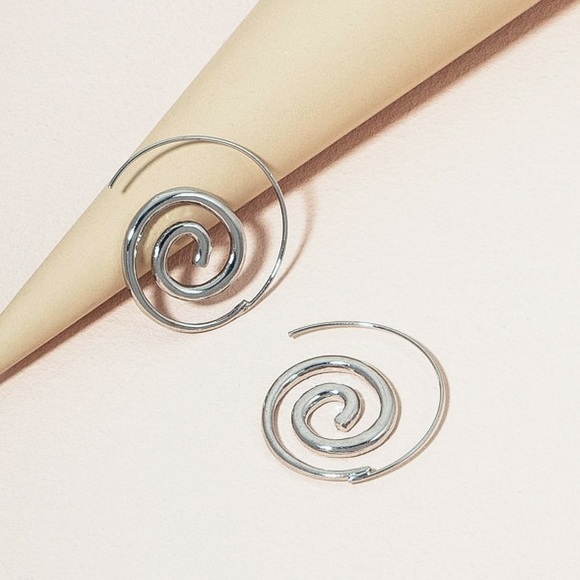 Any 2/$20 Silver Spiral Threader Earrings - Picture 2 of 6